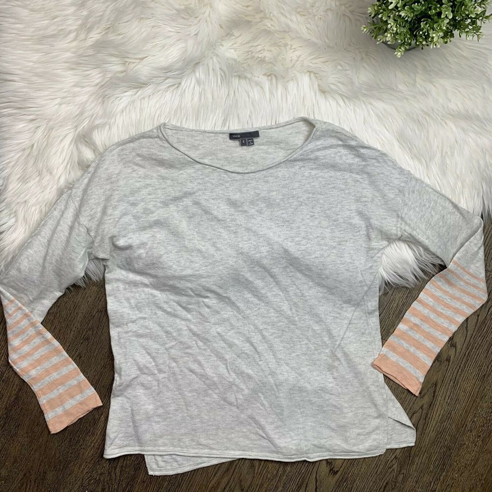 Vince Marled Grey Sweater Light Weight Ombré